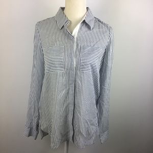 NEW White House Black Market Button Blouse Sz 2